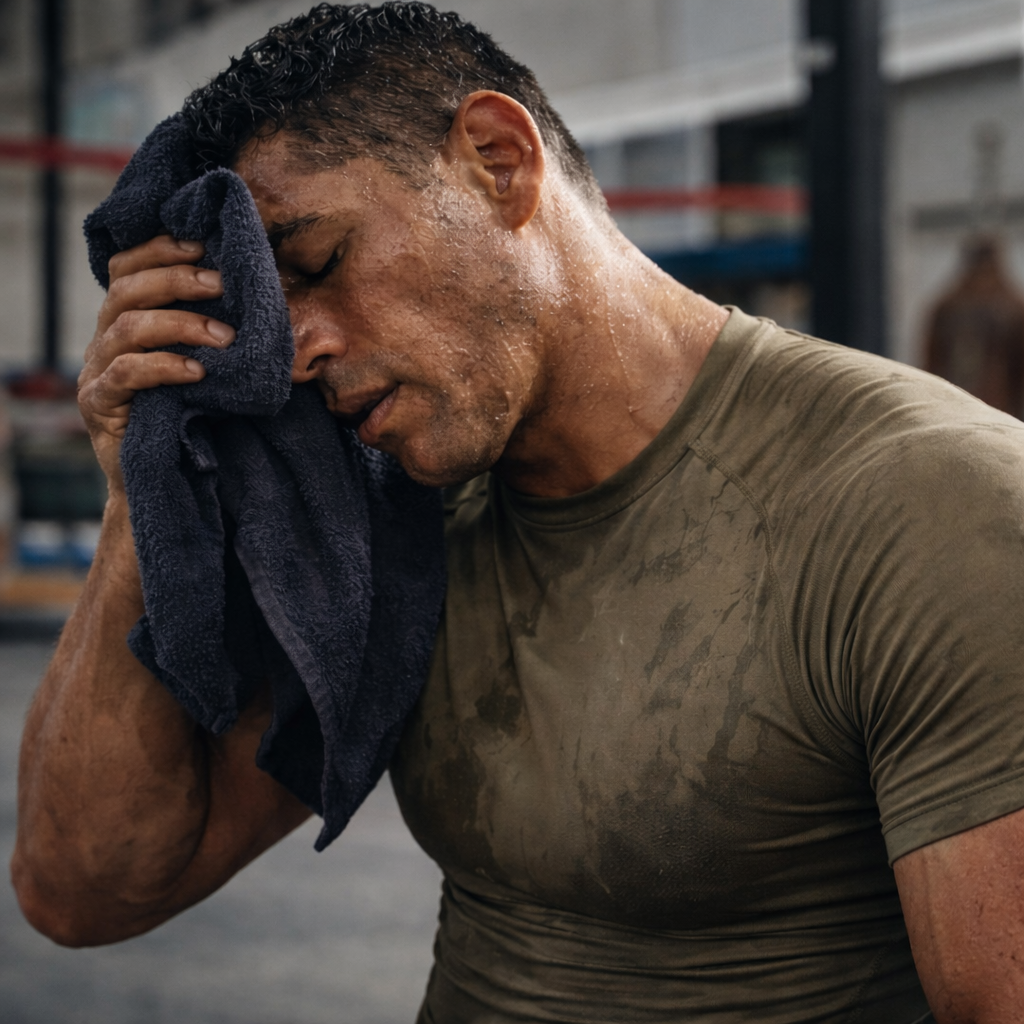 Sweat and moisture loss during training